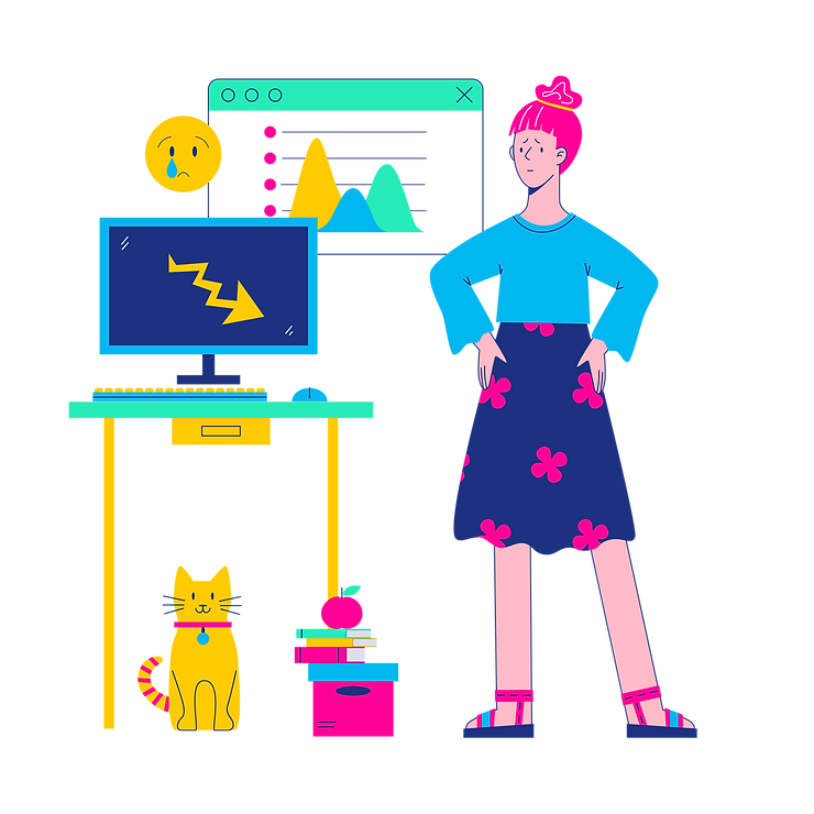 Cartoon illustrating frustration with algorithm changes and AI-driven search